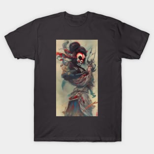 Japanese Geisha Demon Horror Art T-Shirt